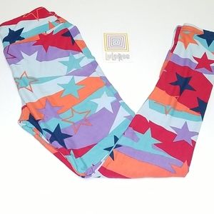 Lularoe Multi Color Star Leggings Tween